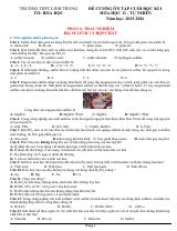 Đề cương ôn tập Học kì 1 Hóa học 11 năm 2025–2026 trường THPT Linh Trung (TP Hồ Chí Minh)